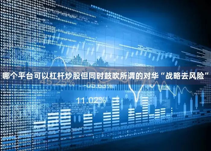 哪个平台可以杠杆炒股但同时鼓吹所谓的对华“战略去风险”